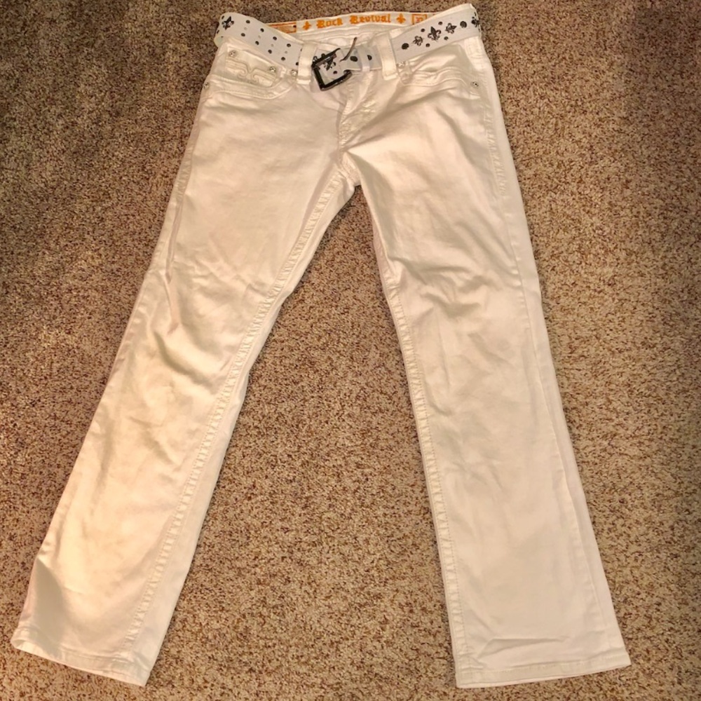 Rock Revival White Jeans